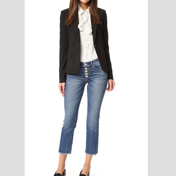 mcguire denim high rise cropped gainsbourg jeans